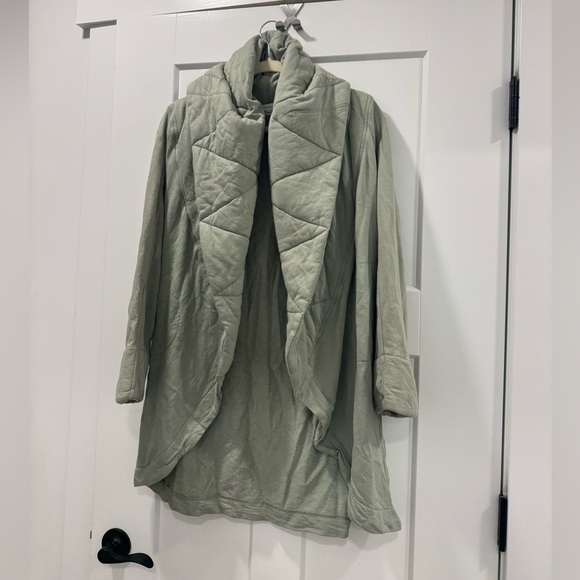 Young Fabulous & Broke Coat Size M/L Light Green Quilted Collar Sandrine Drape - Picture 1 of 7